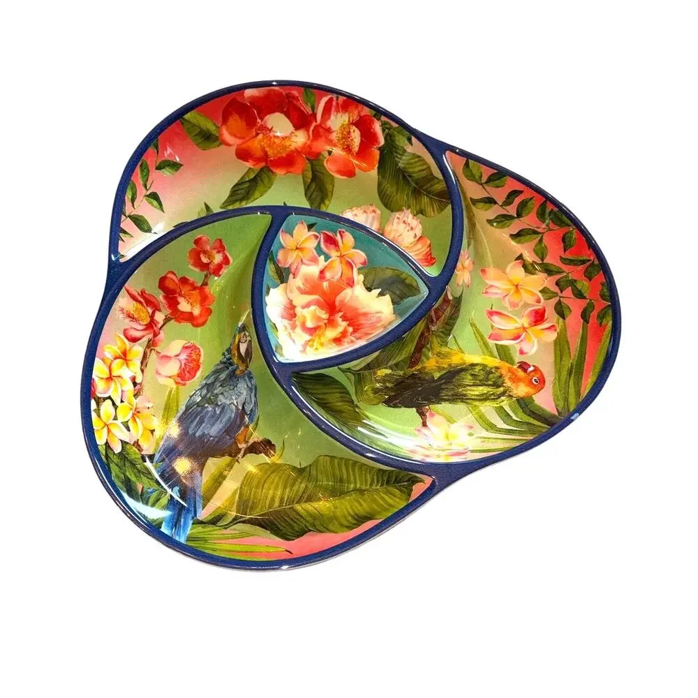 Tommy Bahama Melamine Tropical Divided Serving Platter